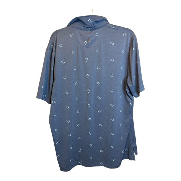 Johnnie-O Shirt Men's Size Large Final Final Drinks Polo Blue - Picture 3 of 4